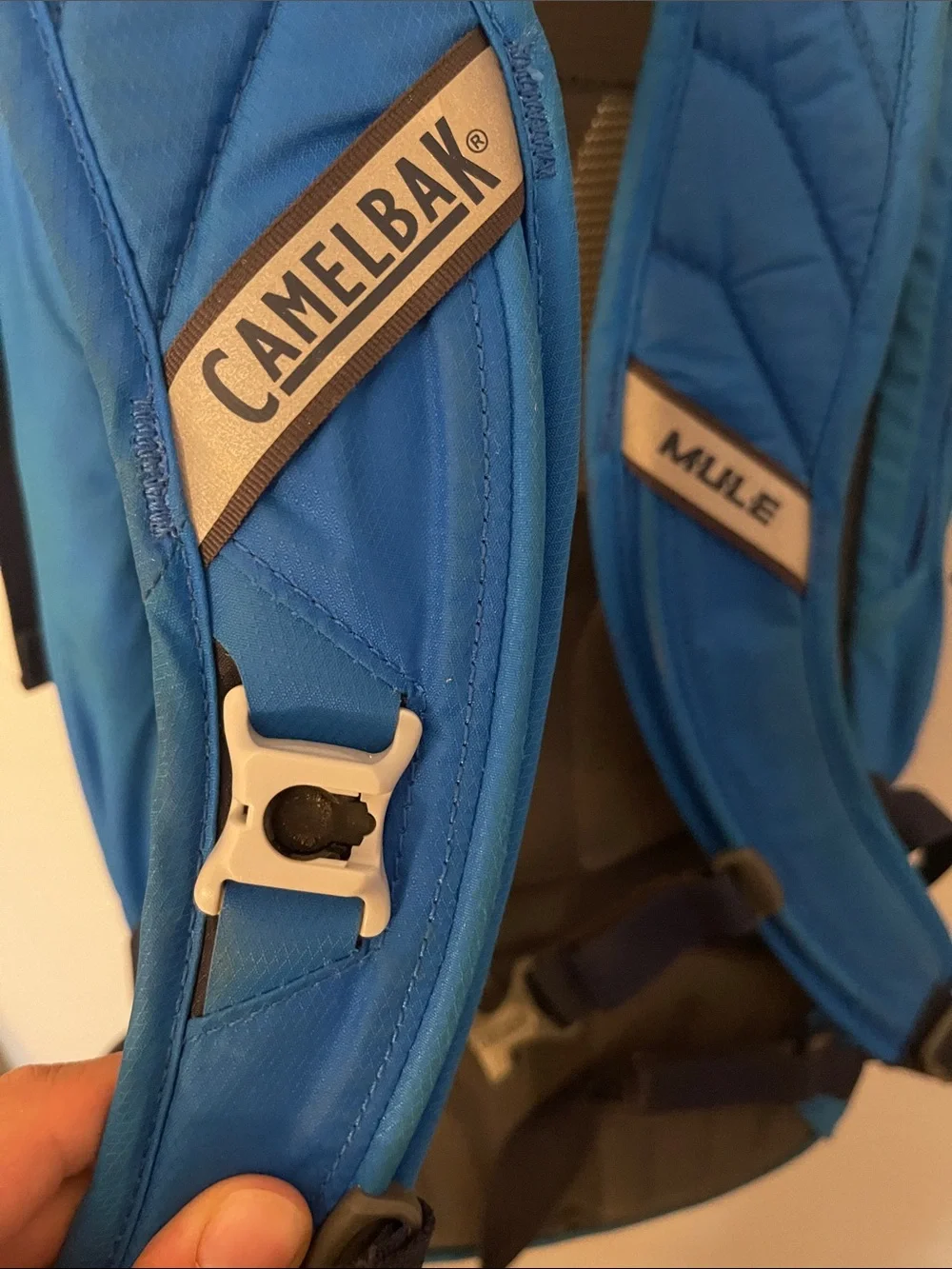 CamelBak Blue Hydration Pack with Neon Yellow Accents